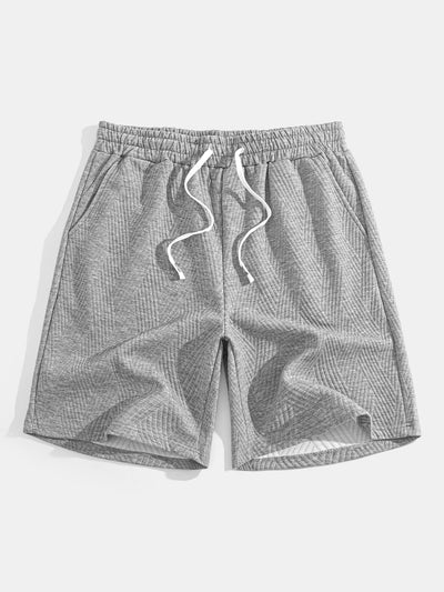 Débardeur à Capuche Jacquard Rayé avec Short Assorti