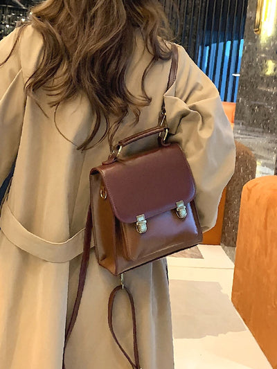 Sac à dos à rabat à double teinte pour femmes - Parfait pour toute aventure !