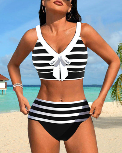 Calypso™ | Bikini taille haute à rayures