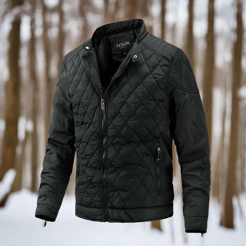 Veste matelassée homme – Coupe slim – Isolante légère – Col montant – Poches zippées