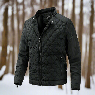 Veste matelassée homme – Coupe slim – Isolante légère – Col montant – Poches zippées
