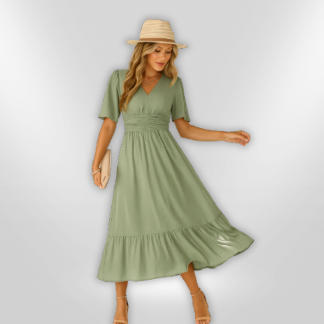RENATA | robe à col en v