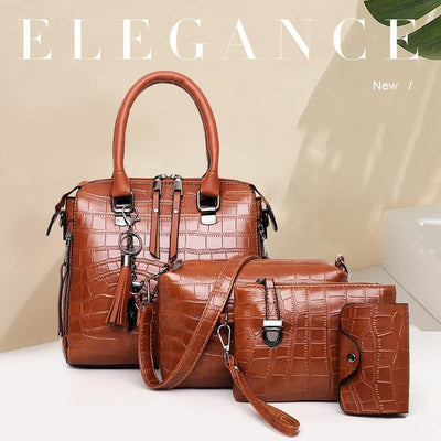 HELGA™ - ENSEMBLE DE 4 SACS EN CUIR ÉLÉGANT