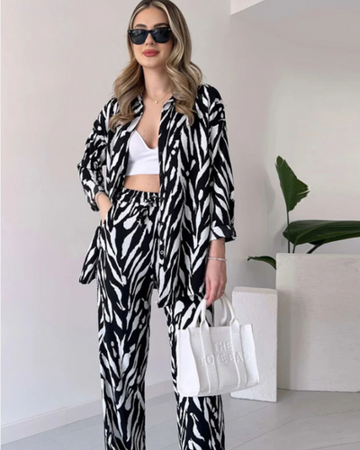 DENIA - CHEMISE IMPRIMÉE OVERSIZE AVEC PANTALON
