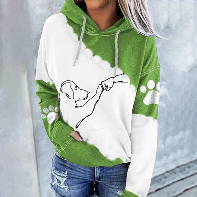 Sweat à capuche tendance ample avec impression numérique