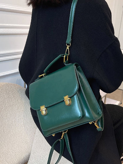 Sac à dos à rabat à double teinte pour femmes - Parfait pour toute aventure !