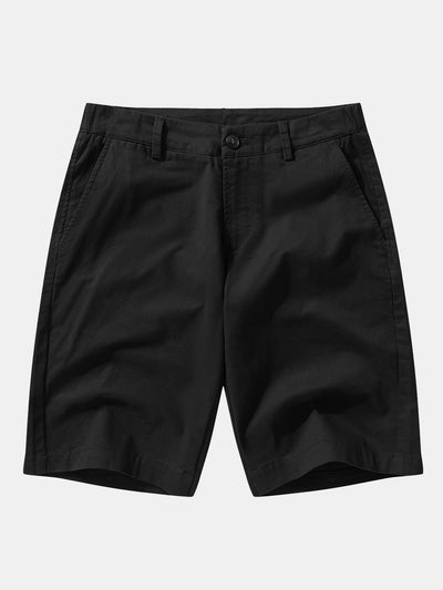Polo en Maille Géométrique à Col en V & Short Chino en Coton