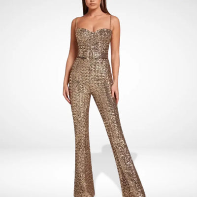Combinaison à sequins coupe bustier ajustée pour Femmes – Julianne