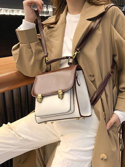 Sac à dos à rabat à double teinte pour femmes - Parfait pour toute aventure !