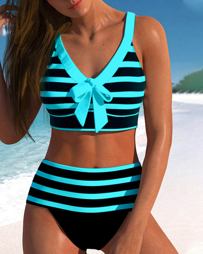 Calypso™ | Bikini taille haute à rayures