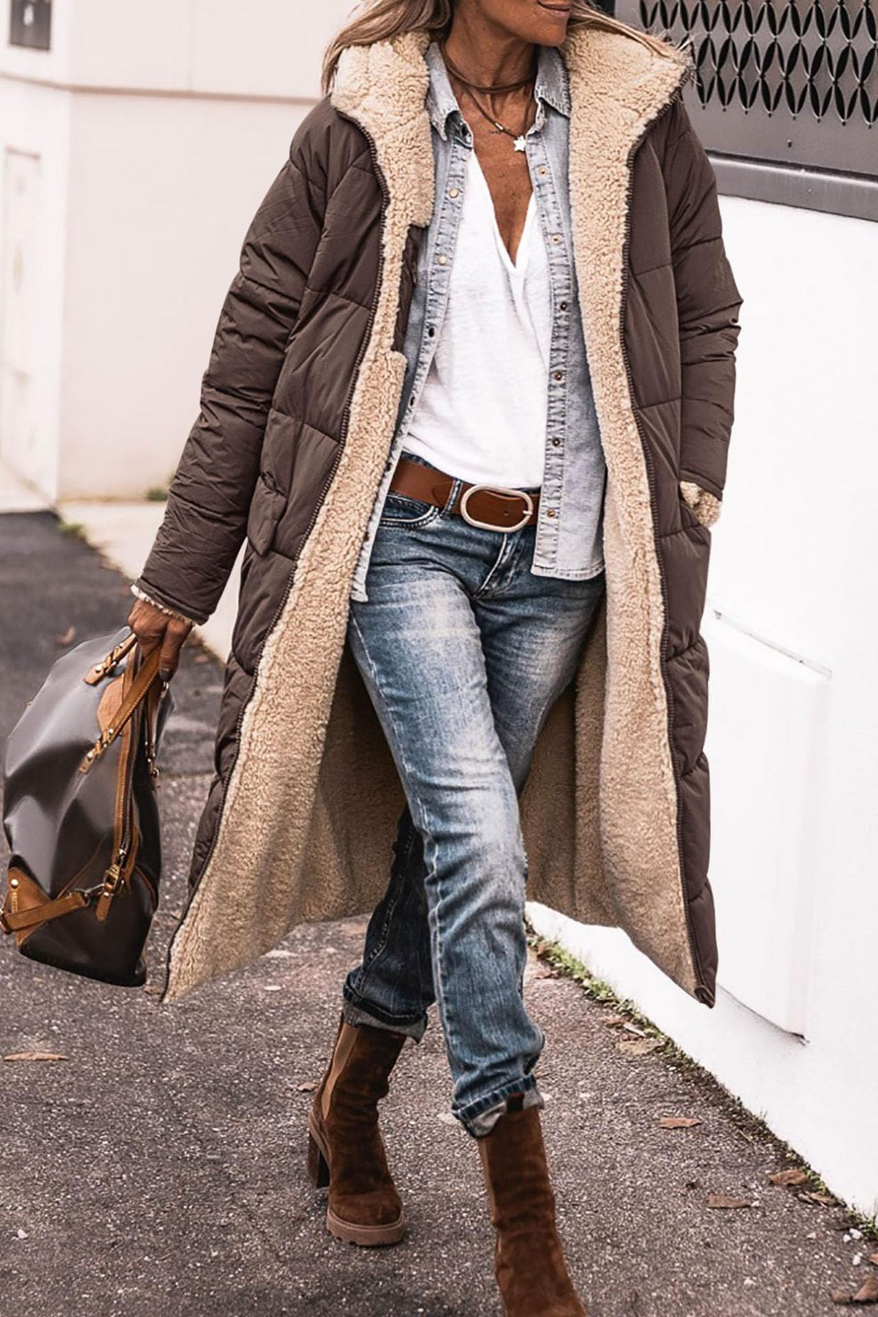 CARINA - Manteau réversible élégant pour femmes