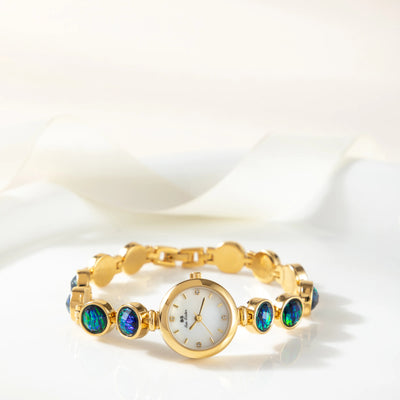 Nyra™ | Montre Bohème Élégante avec Perles Dorées