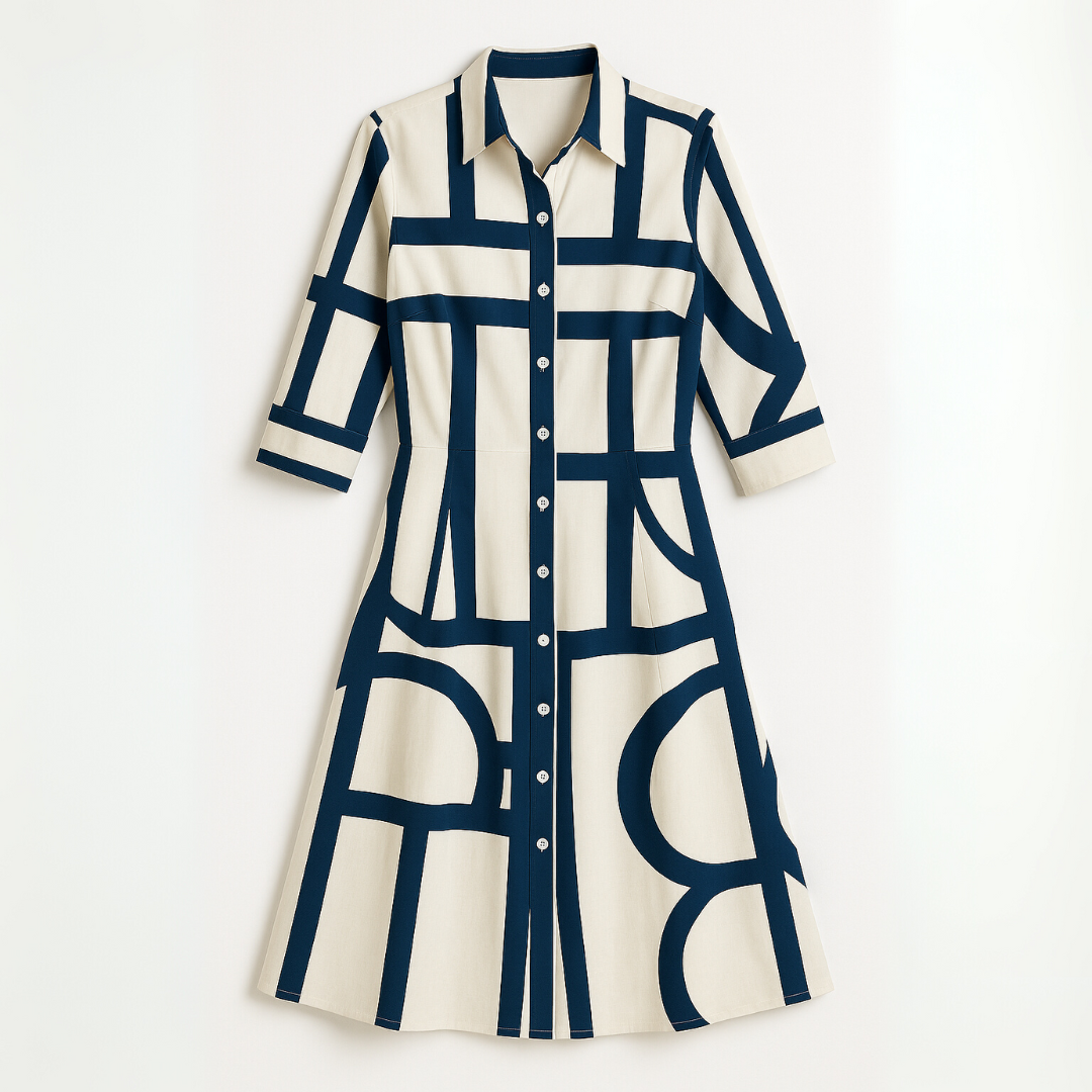 ESTELLE | Robe géométrique avec poches
