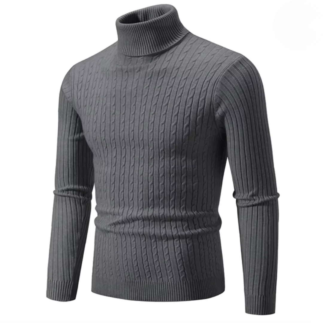 LORETT| Pull tricoté chaud à col roulé