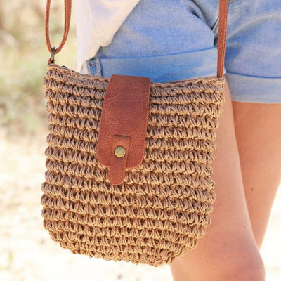 Céleste sac en paille tressée