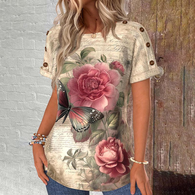 Blouse d'été "Fête de jardin" – Chaleureuse & stylée