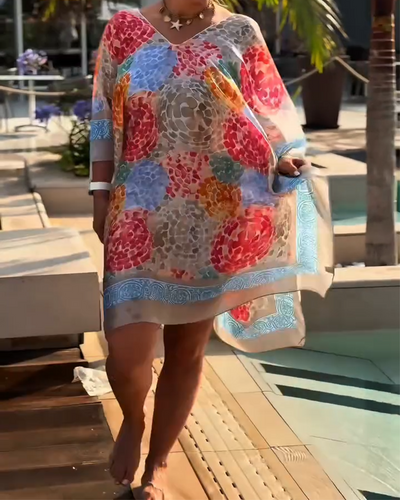 Tunique de Plage Resort Imprimée Maillot de Bain