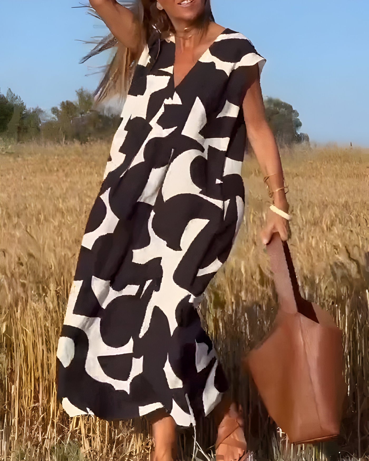 Océane™ | Robe imprimée à col en V