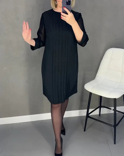 Elize™ | Robe plissée en tissu tricoté