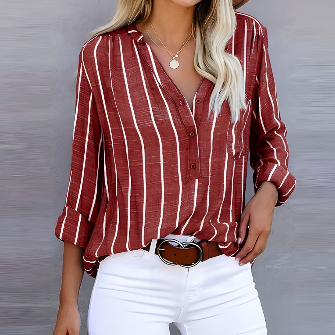 Jana | Chemise Rayures pour femme| Manches 3/4