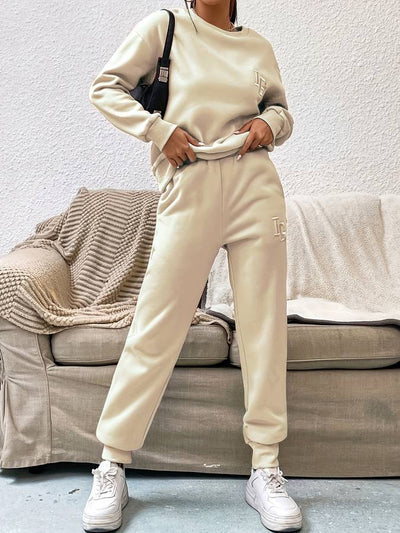 Joy - Élégant ensemble pull et pantalon pour femmes