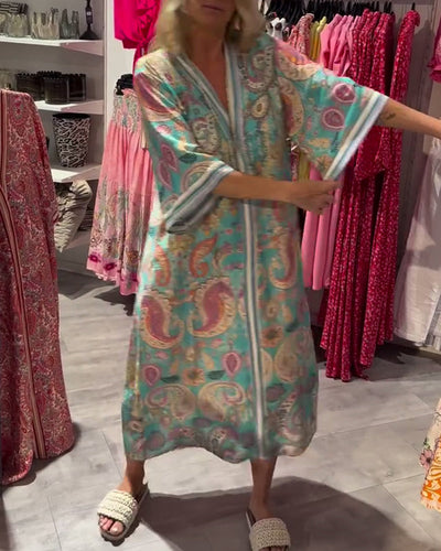 Robe Bohème Imprimée Décontractée