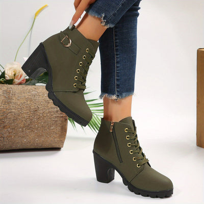 Lana | Bottes Lacets Pour Femme | Talons