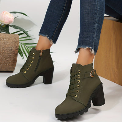 Lana | Bottes Lacets Pour Femme | Talons