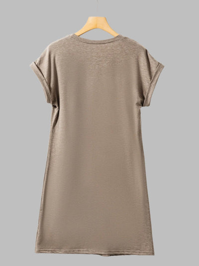 Océane - Mini Robe À Col Rond Et Détails De Coupe