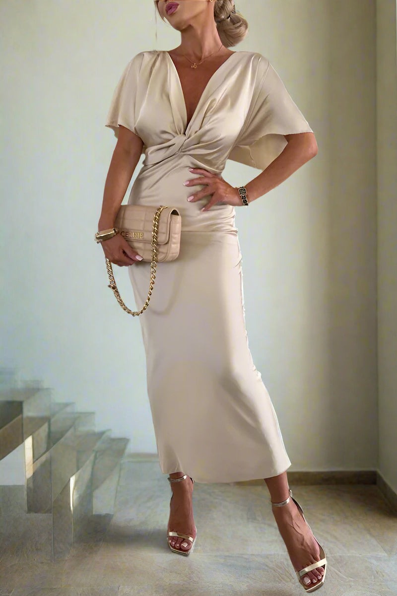 Glamora | Robe à nœuds croisés