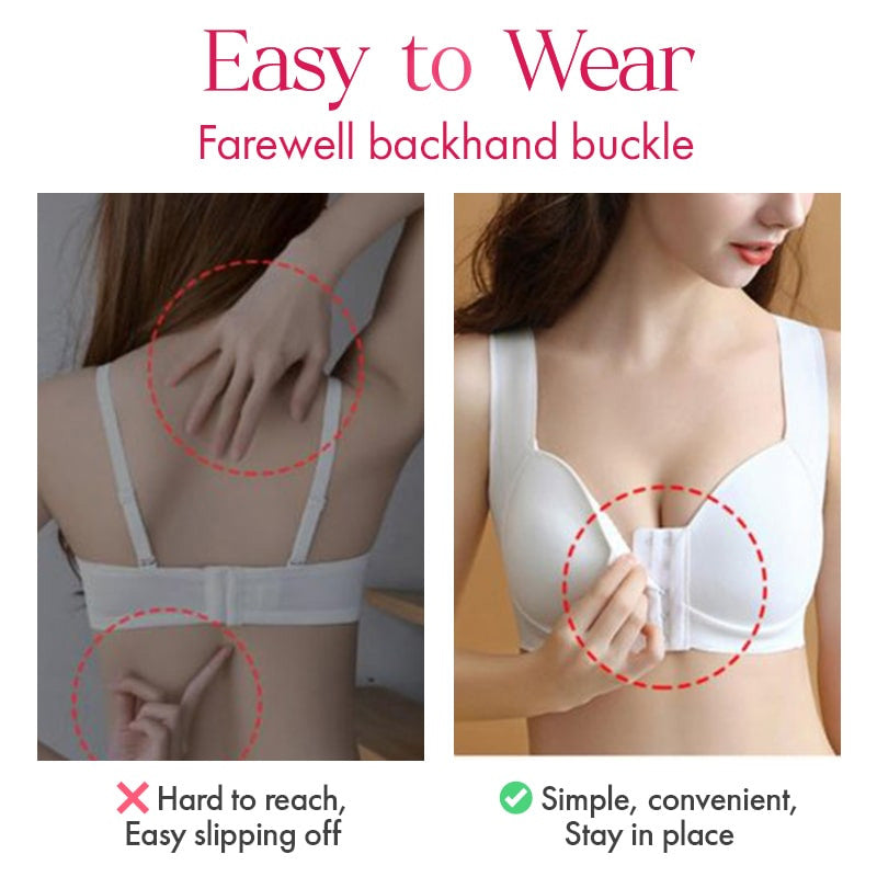 Soutien-Gorge Push-Up Sans Armatures Avec Fermeture Frontale Sans Coutures