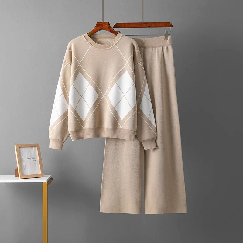 Stella™ - Ensemble de pull chaud en tricot à deux pièces