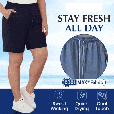 Short Femme en Soie Glacée Séchage Rapide Élastique