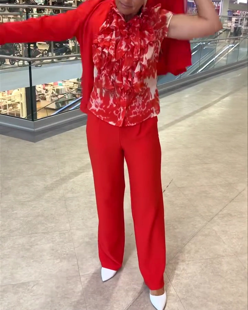 Chemise Mode Imprimé Col en V