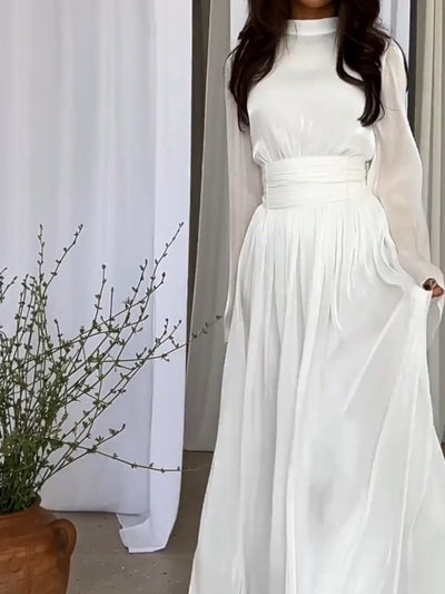 Robe longue fantaisie aux couleurs tendance
