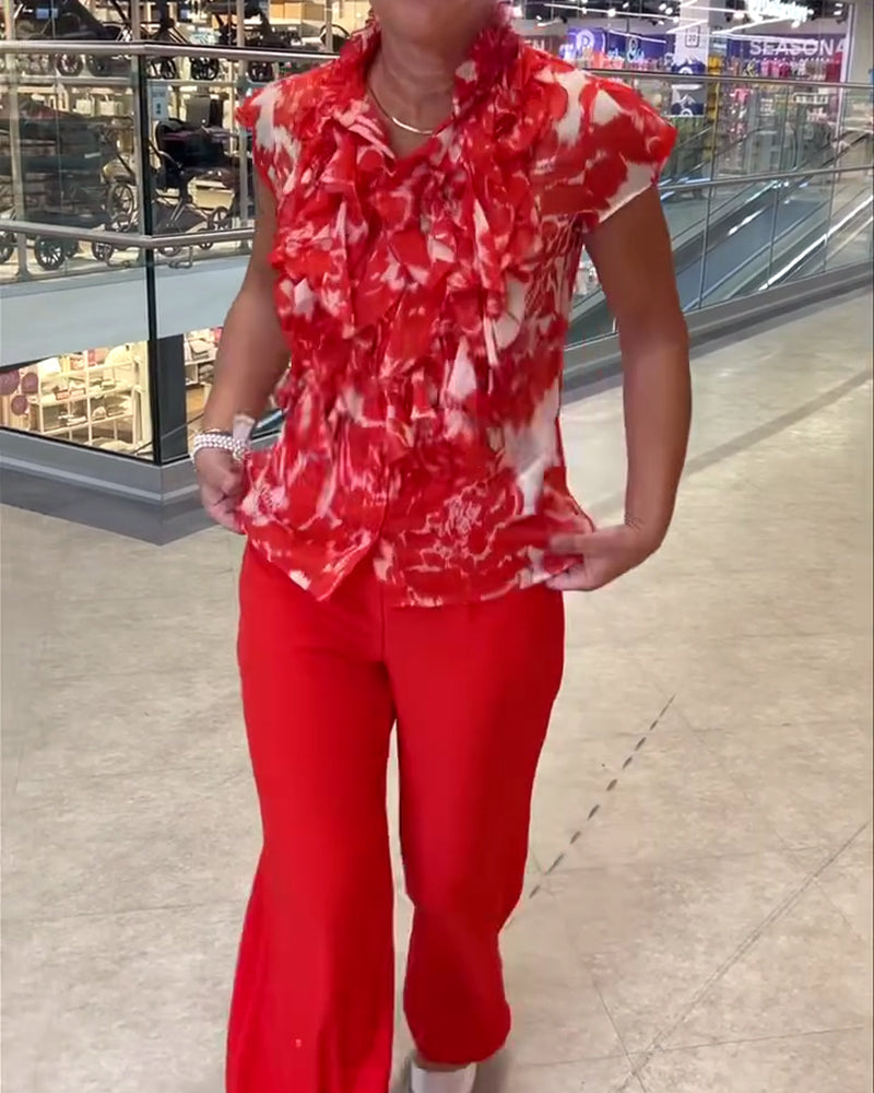 Chemise Mode Imprimé Col en V