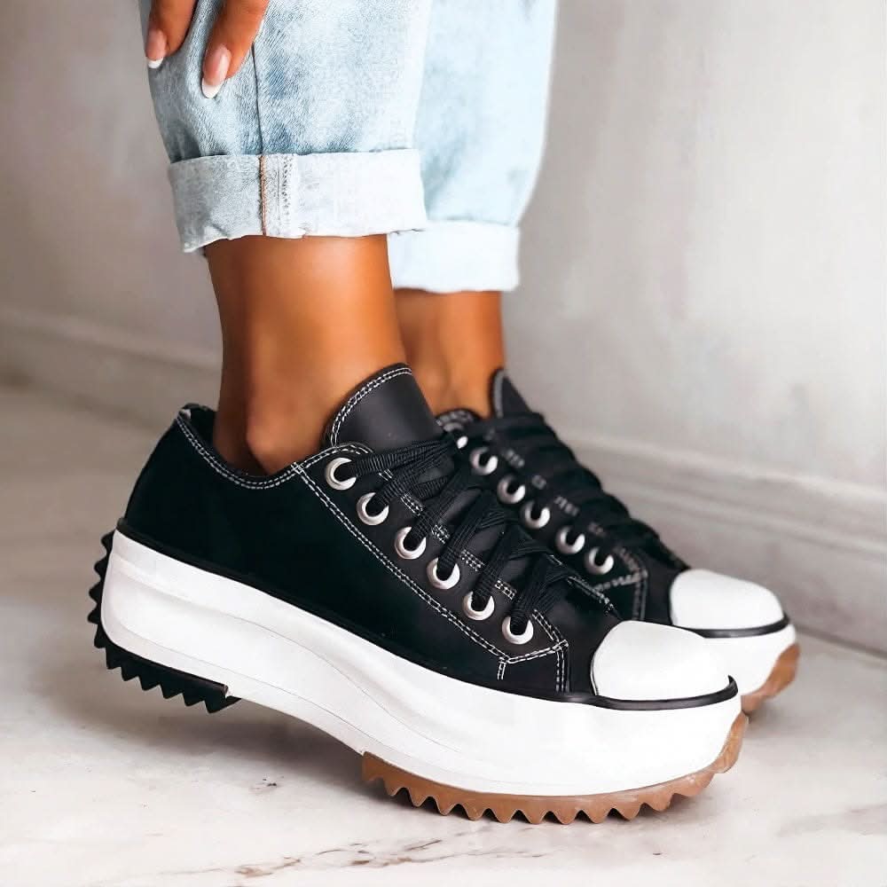 Kayla | Baskets à plateau en cuir