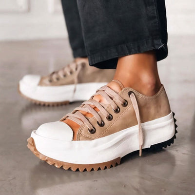 Kayla | Baskets à plateau en cuir