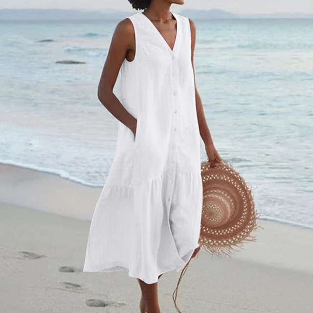 Clara | Robe D'Été De Plage Pour Femme | Midi