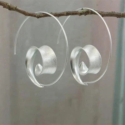 Boucles d'oreilles Spirale Argentées