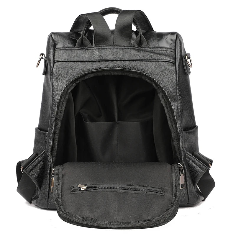 GuardGlam l Anti-vol Nouveau sac à dos des femmes Haute qualité Sac à dos en cuir souple
