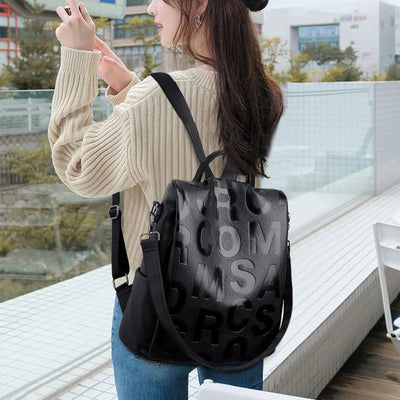 GuardGlam l Anti-vol Nouveau sac à dos des femmes Haute qualité Sac à dos en cuir souple