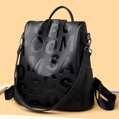 GuardGlam l Anti-vol Nouveau sac à dos des femmes Haute qualité Sac à dos en cuir souple
