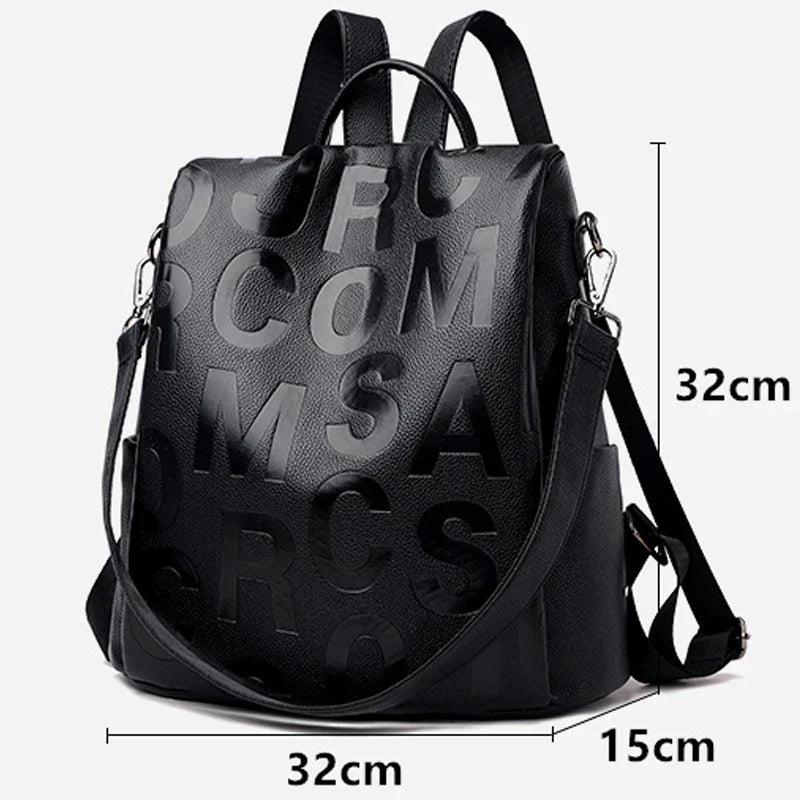 GuardGlam l Anti-vol Nouveau sac à dos des femmes Haute qualité Sac à dos en cuir souple