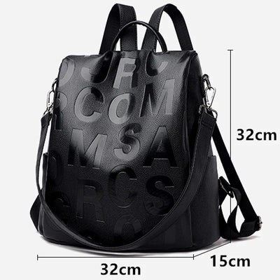 GuardGlam l Anti-vol Nouveau sac à dos des femmes Haute qualité Sac à dos en cuir souple