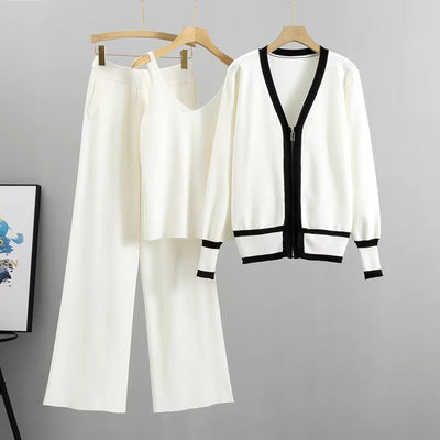 Daisy™ - Ensemble de costume tricoté trois pièces élégant et stylé