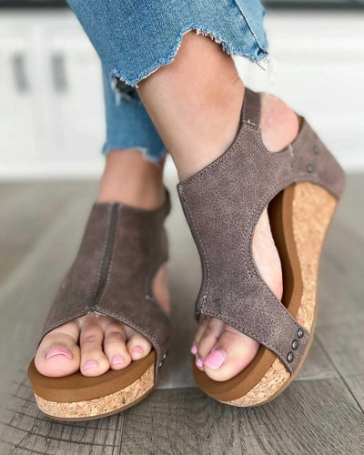 Sandales femme – Bout ouvert ergonomique – Semelle liège – Design ajouré stylé