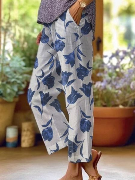 Pantalon Cropped Imprimé Pour Femme | Été
