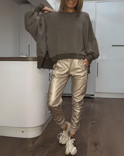 BRINA - ENSEMBLE TOP & PANTALON DÉCONTRACTÉ