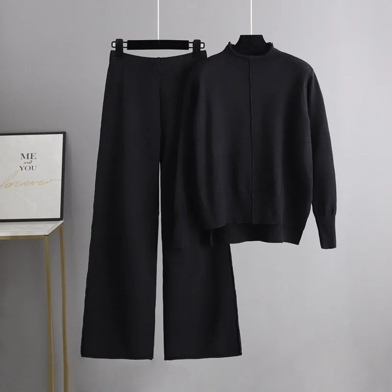 Roma™ - Ensemble de pull et pantalon surdimensionné, tricoté, épais et chaud